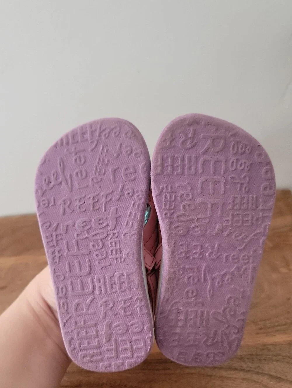 Reef Girls' Pink and Lavender Leopard Backstrap Flip Flops